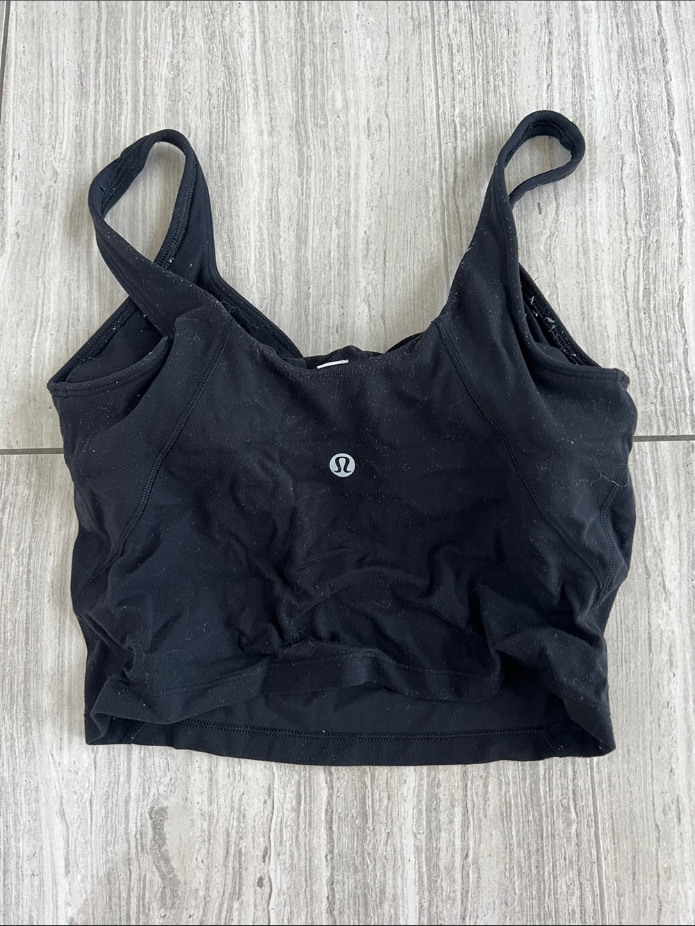 lululemon athletica Black Cropped Supportive Sports Bra
